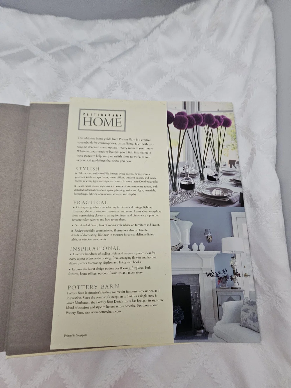 Pottery Barn Home Decorative Coffee Table Book. Excellent Condition!